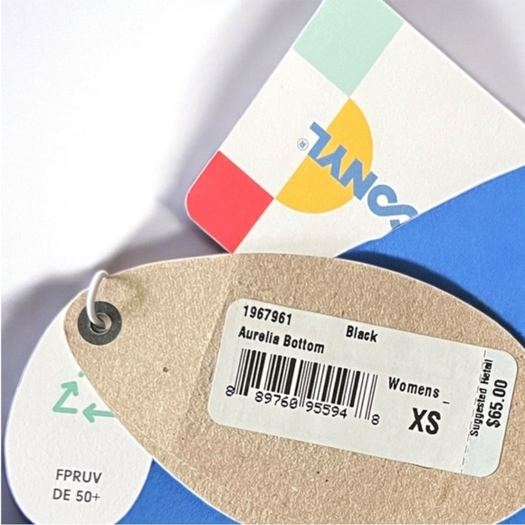 🌻NEW w/tags Prana XS Willow Falls Reversible Swim Top Black Aurelia Bottom Set - Picture 16 of 16